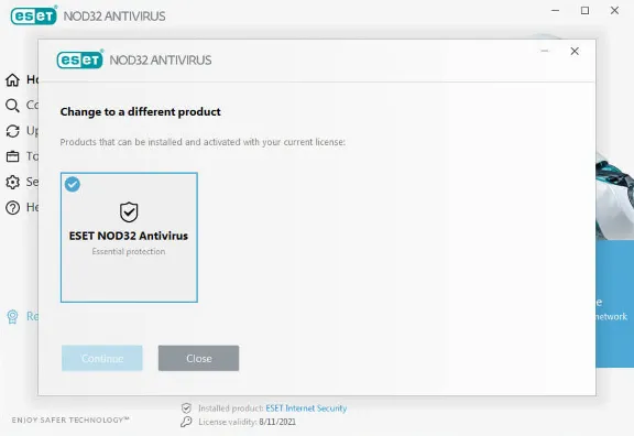 Nod32 Антивирус (ESD) для 1 ПК., 1 год. Многоязычный.