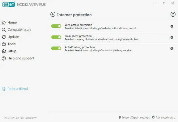 Nod32 Антивирус (ESD) для 1 ПК., 1 год. Многоязычный.