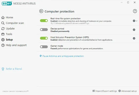 Nod32 Антивирус (ESD) для 1 ПК., 1 год. Многоязычный.