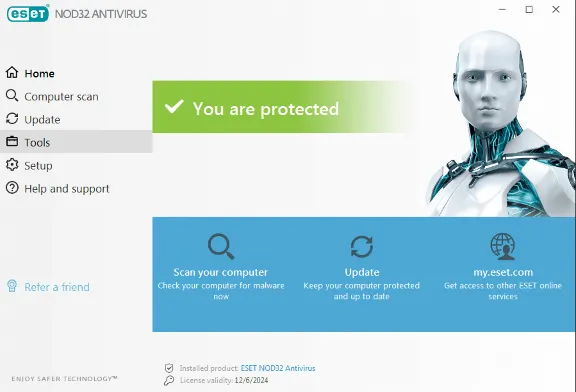 Nod32 Антивирус (ESD) для 1 ПК., 1 год. Многоязычный.