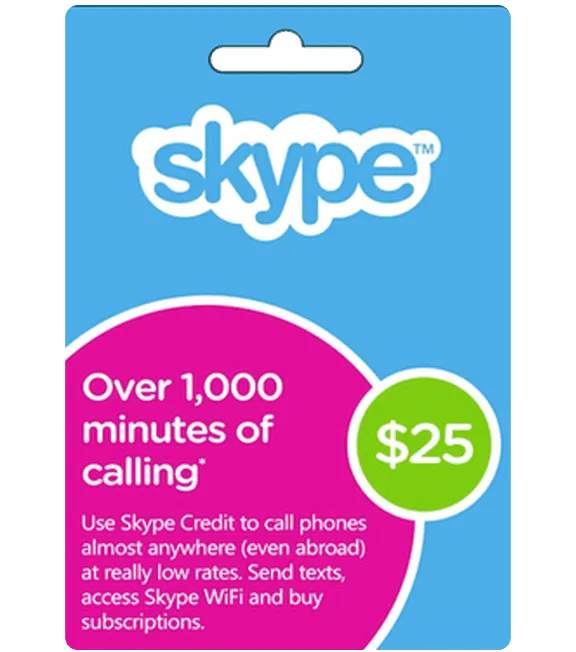 $25 Skype Voucher Original
