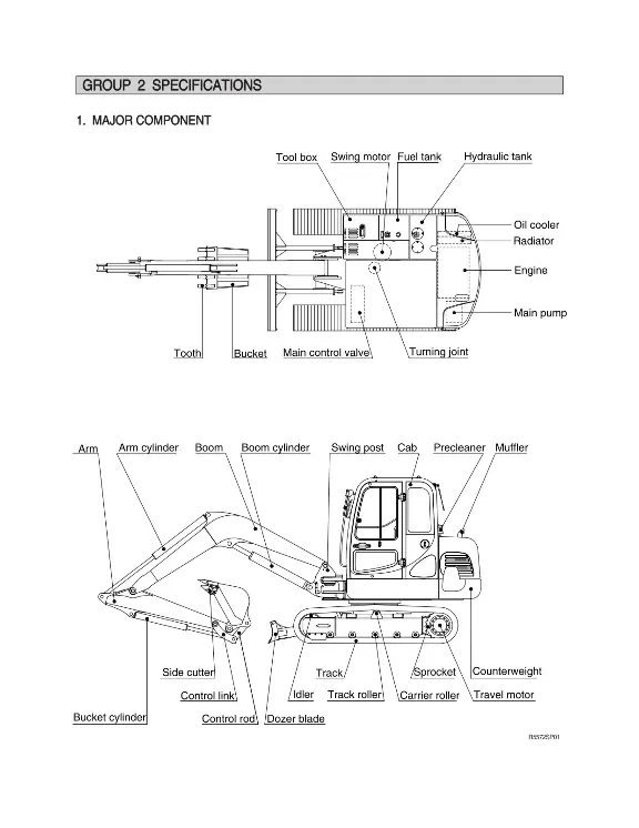 Руководство по ремонту и эксплуатации Hyundai R55-7A