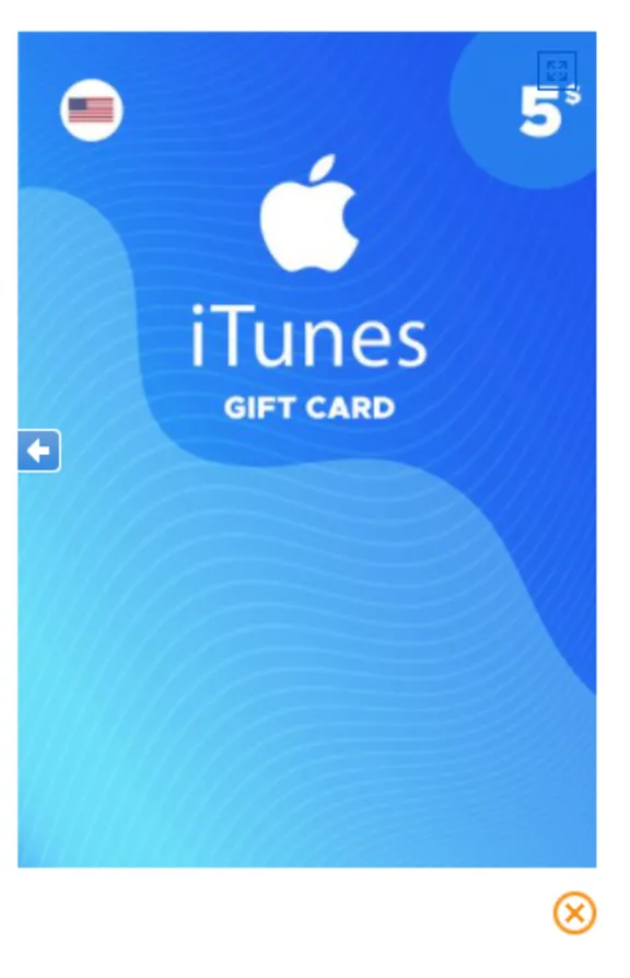 iTunes GIFT CARD 5$ USA Мгновенно!