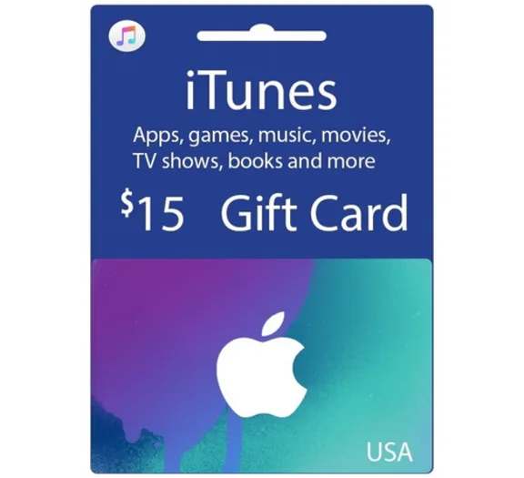 iTunes Gift Card $15 USA - без комиссии