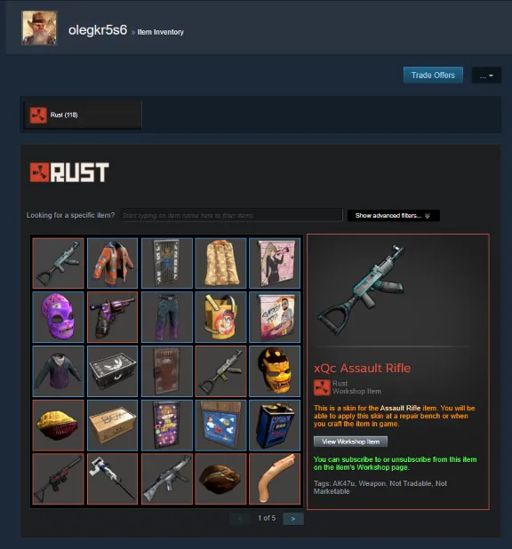 RUST STEAM✦TWITCH DROPS✦ЧАСЫ 7000+✦СКИНЫ 415✦РАУНД 1-37
