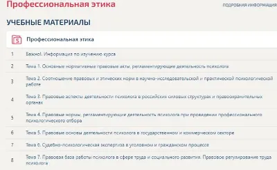 Профессиональная этика психолога (ответы Синергия тест)