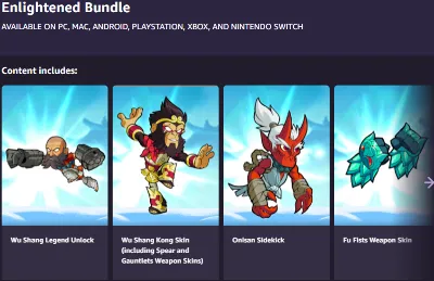 🆕 Brawlhalla Enlightened Wu-Shang Bundle КЛЮЧ 🔑+🎁
