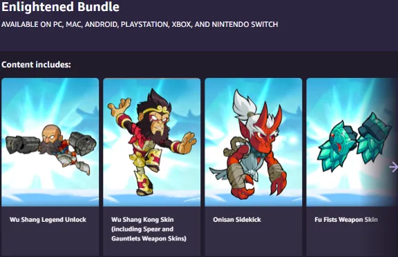 🆕 Brawlhalla Enlightened Wu-Shang Bundle КЛЮЧ 🔑+🎁