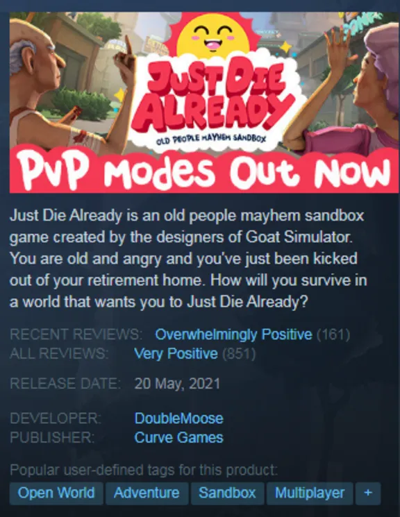 Just Die Already (STEAM KEY/RU）