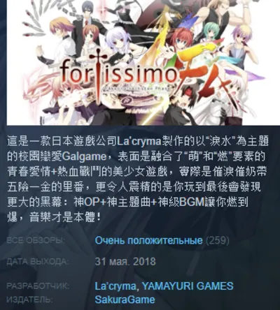 Fortissimo FA  Steam Key Region Free
