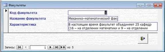 База данных Абитуриент Access
