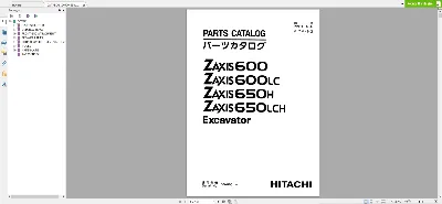 HITACHI ZX600 КАТАЛОГ ЗАПЧАСТЕЙ ЭКСКАВАТОР