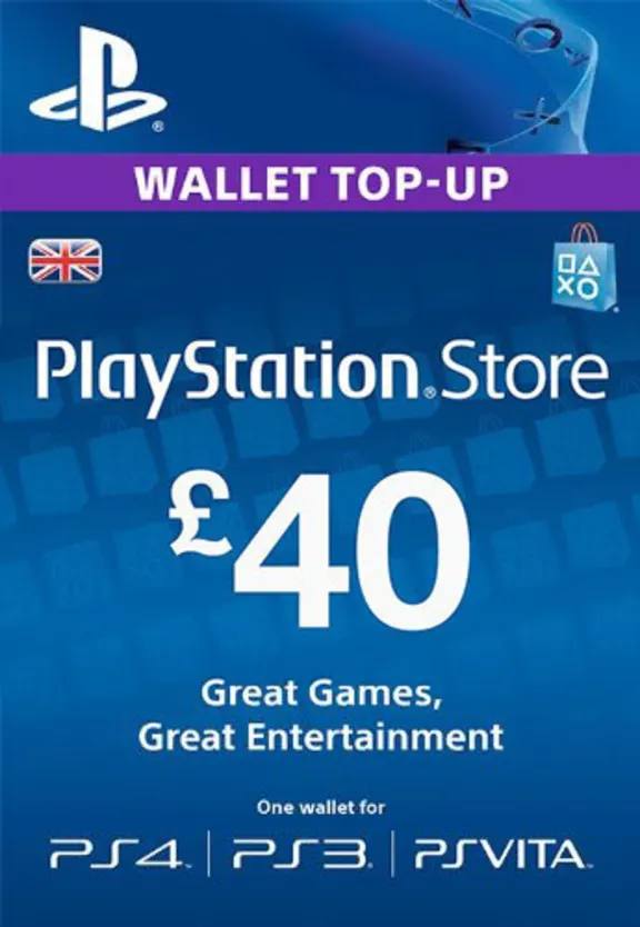 Playstation Network PSN £40 (UK) - без комиссии