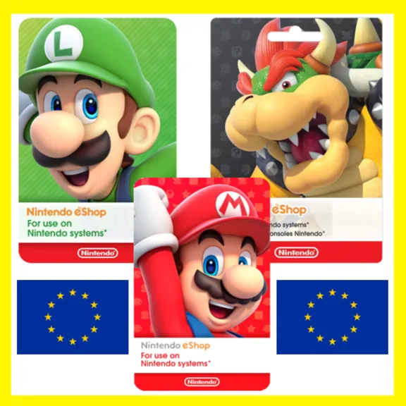 НИНТЕНДО Подарочная Карта ЕВРОПА EUR Nintendo eShop Gift Card EUROPE ЕВРО ПОПОЛНЕНИЕ