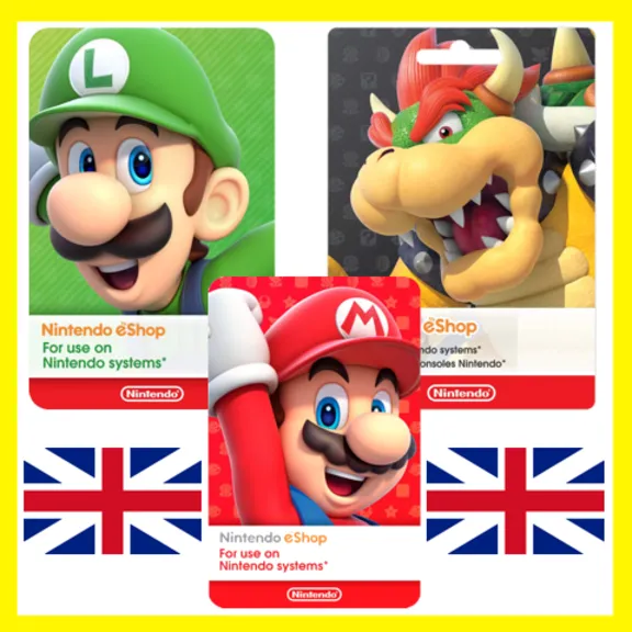 НИНТЕНДО Подарочная Карта ВЕЛИКОБРИТАНИЯ GBP Nintendo eShop Gift Card UK ПОПОЛНЕНИЕ
