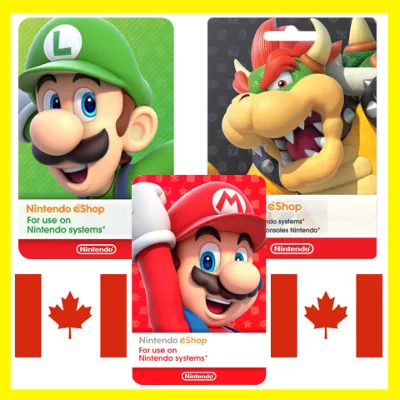 НИНТЕНДО Подарочная Карта КАНАДА CAD Nintendo eShop Gift Card CANADA ПОПОЛНЕНИЕ CA