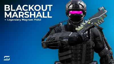 Splitgate Blackout Marshall & Legendary Magnum Gun Skin
