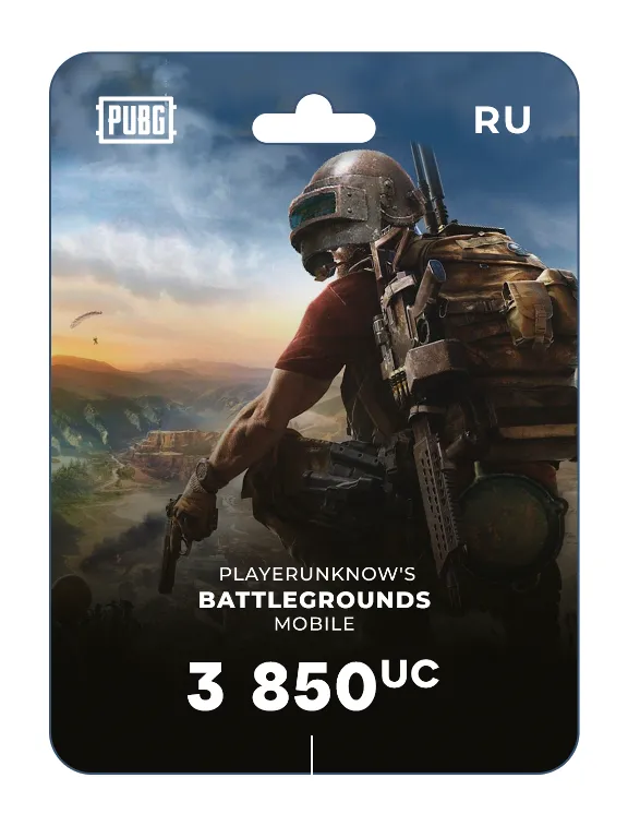 Карта пополнения PUBG Mobile 3850 UC, карта оплаты PUBG