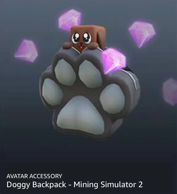 🐶 Roblox Doggy Backpack - Mining Simulator 2 🔑 Ключ