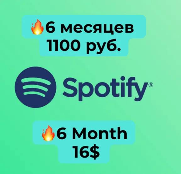 1/3/6/12 МЕСЯЦЕВ SPOTIFY PREMIUM РАБОТАЕТ В РФ