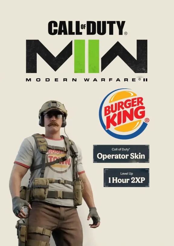 🍔⭐BURGER TOWN - CКИН ОПЕРАТОРА + 1H 2XP Boost COD MW2