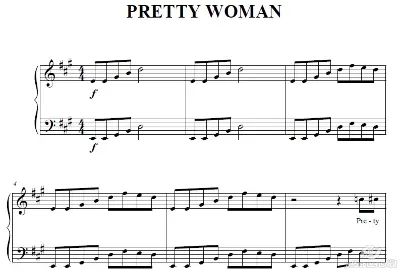 ELVIS PRESLEY (PRETTY WOMAN) for accordion / piano