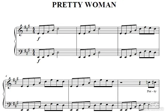 ELVIS PRESLEY (PRETTY WOMAN) for accordion / piano