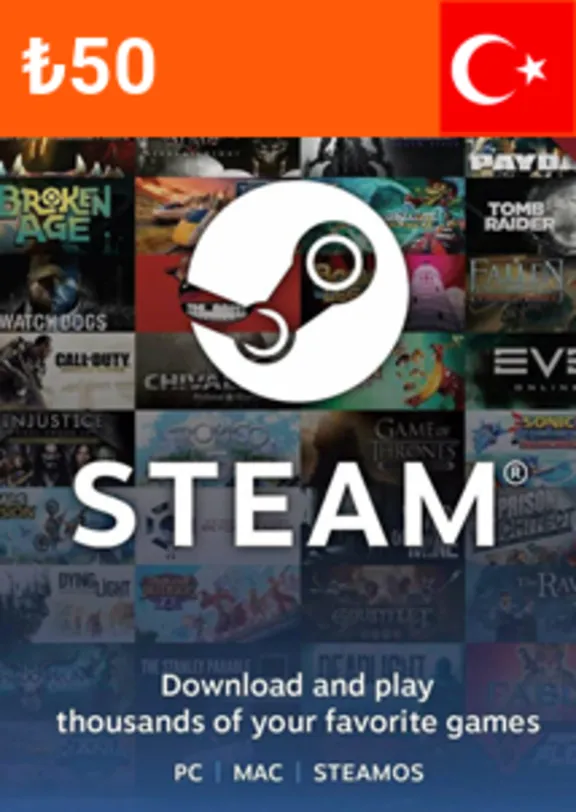 🚀АВТО⚫STEAM 10 – 1000 TL🔴ТУРЦИЯ⚫КАРТА ПОПОЛНЕНИЯ СТИМ