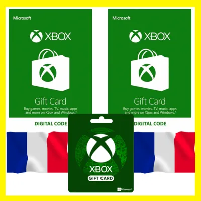 XBOX ПОДАРОЧНАЯ КАРТА ФРАНЦИЯ FR XBOX EURO КАРТА ПОПОЛНЕНИЯ ИКСБОКС КОД FRANCE EUR