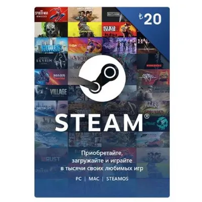 ⚡️ Карта оплаты Steam 20 TL Turkey [цифровой код] Gift