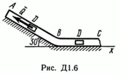 Решение Д1 В65 (рисунок Д1.6 условие 5) термех Тарг 89