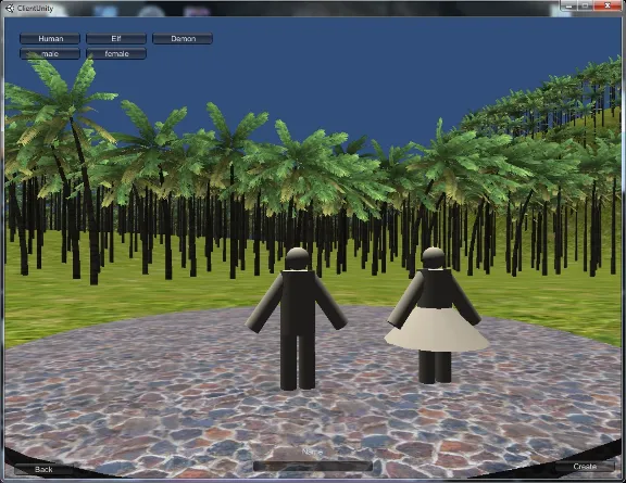 Unity3d клиент-сервер.MMORPG.Создание персонажа ver.2