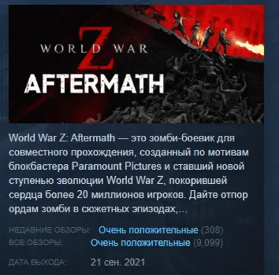 World War Z: Aftermath - Deluxe Edition STEAM KEY РФ+СНГ ЛИЦЕНЗИЯ СТИМ КЛЮЧ