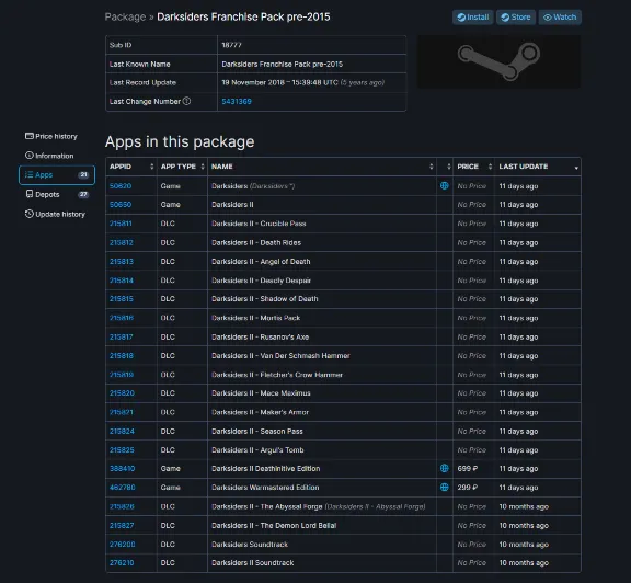 Darksiders Franchise Pack pre-2015 STEAM Gift - Global