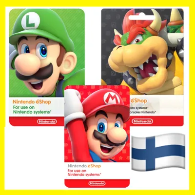 ⭐️ВСЕ КАРТЫ⭐🇫🇮Nintendo Gift Card 15-150 EUR Финляндия