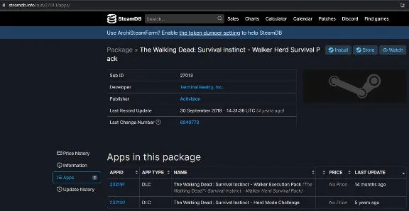 The Walking Dead: Survival Instinct + 2xDLC Steam Gift