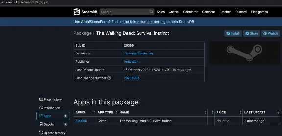 The Walking Dead: Survival Instinct + 2xDLC Steam Gift