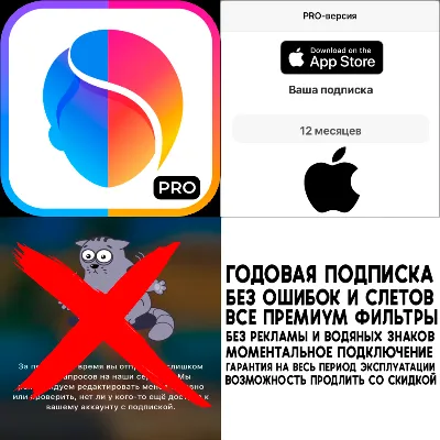 ⚡ FACEAPP PRO iPhone ios AppStore 1  / 6 / 12 МЕСЯЦЕВ iPhone FACE APP