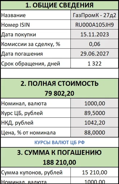 Calculator for foreign currency bonds.