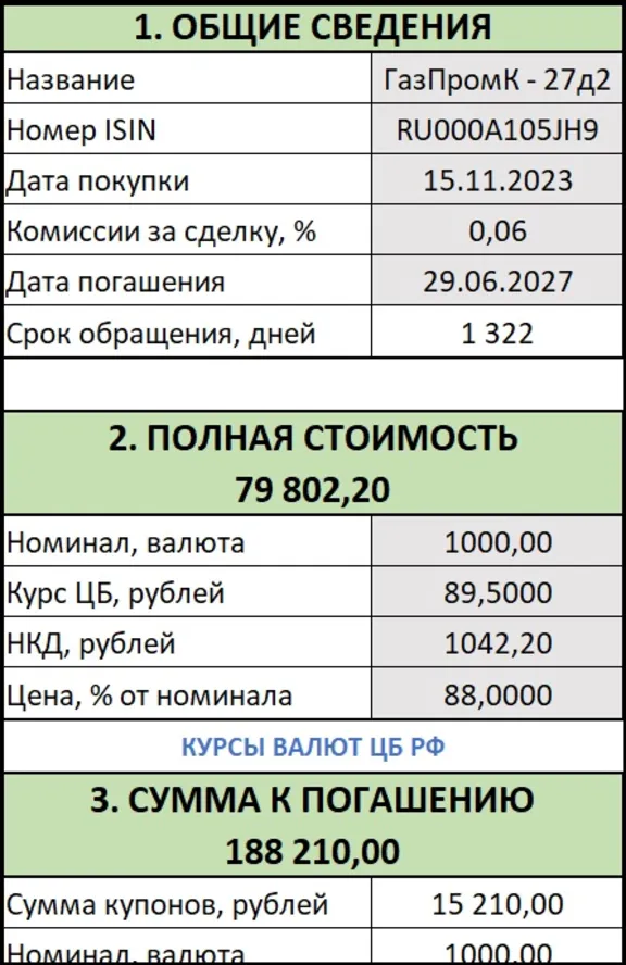 Calculator for foreign currency bonds.