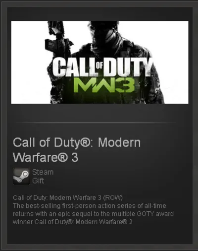 zzzz_Call of Duty: Modern Warfare 3 - STEAM GLOBAL
