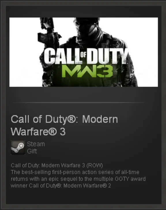 zzzz_Call of Duty: Modern Warfare 3 - STEAM GLOBAL