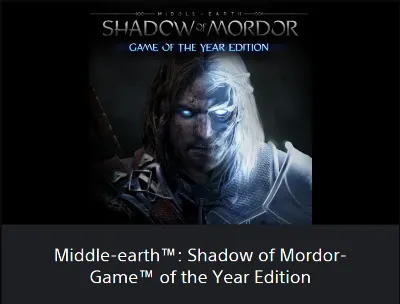 💥Middle-eart: Shadow of Mordor 🔵PS4 / PS5 🔴ТR🔴