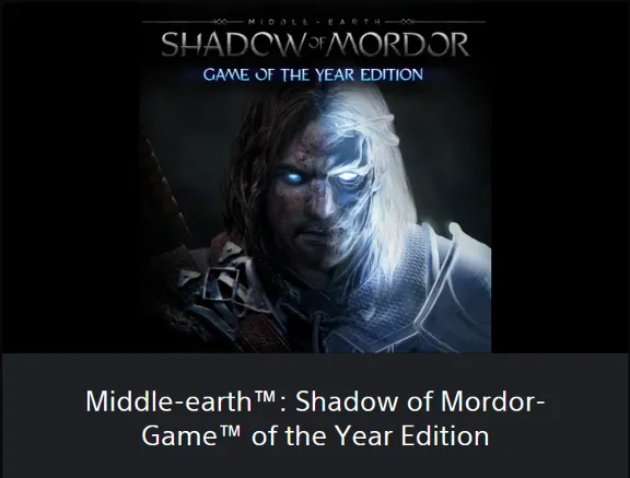 💥Middle-eart: Shadow of Mordor 🔵PS4 / PS5 🔴ТR🔴