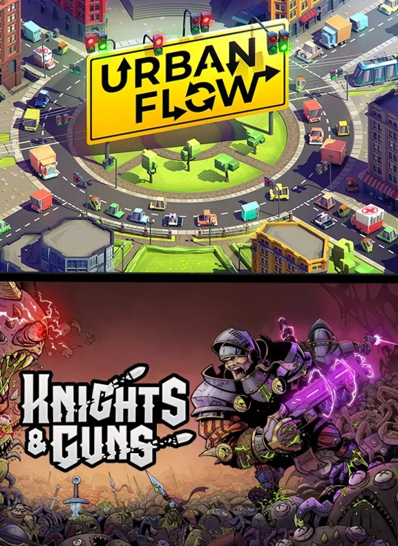 ❗COUCH CO-OP: URBAN FLOW + KNIGHTS & GUNS🔑КЛЮЧ❗