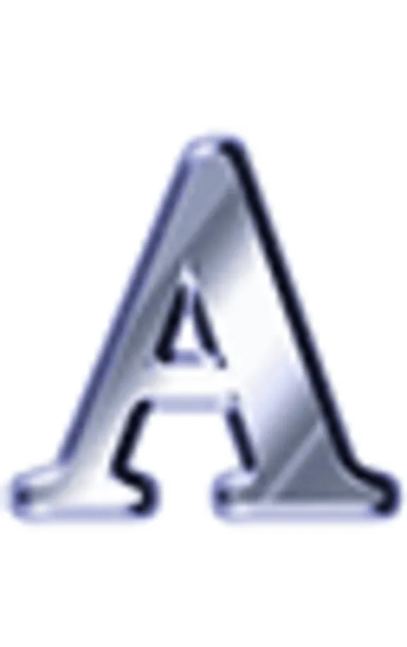 Animated steel letters, Russian and Latin