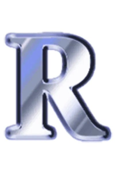 Animated steel letters, Russian and Latin