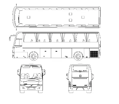 Чертеж автобуса фирмы VOLVO