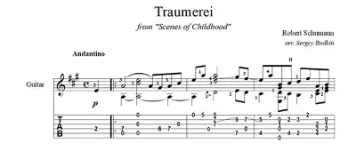 Traumerei (Dreams) Robert Schumann on guitar