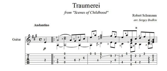 Traumerei (Dreams) Robert Schumann on guitar